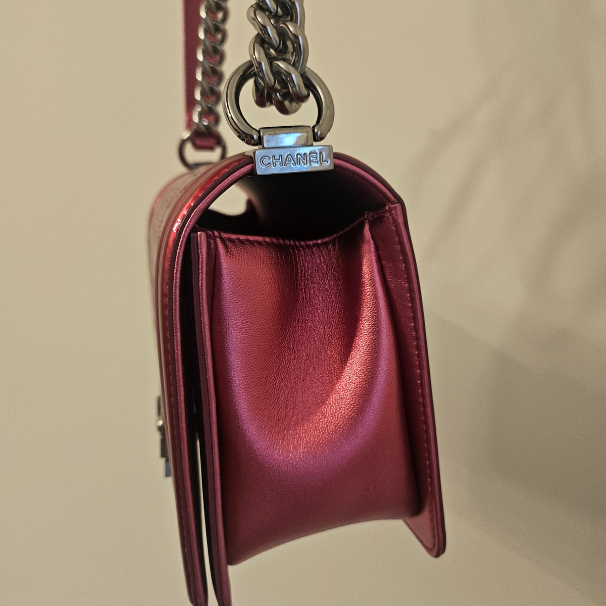 CHANEL Metallic Boy Bag Medium