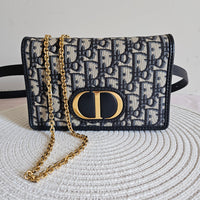 Dior Oblique 30 Montaigne Belt Chain Pouch Bag