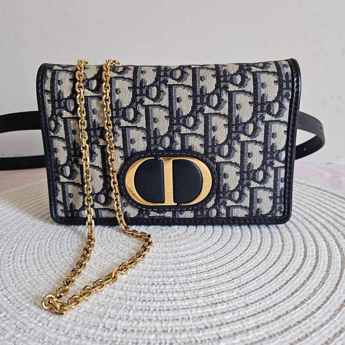 Dior Oblique 30 Montaigne Belt Chain Pouch Bag