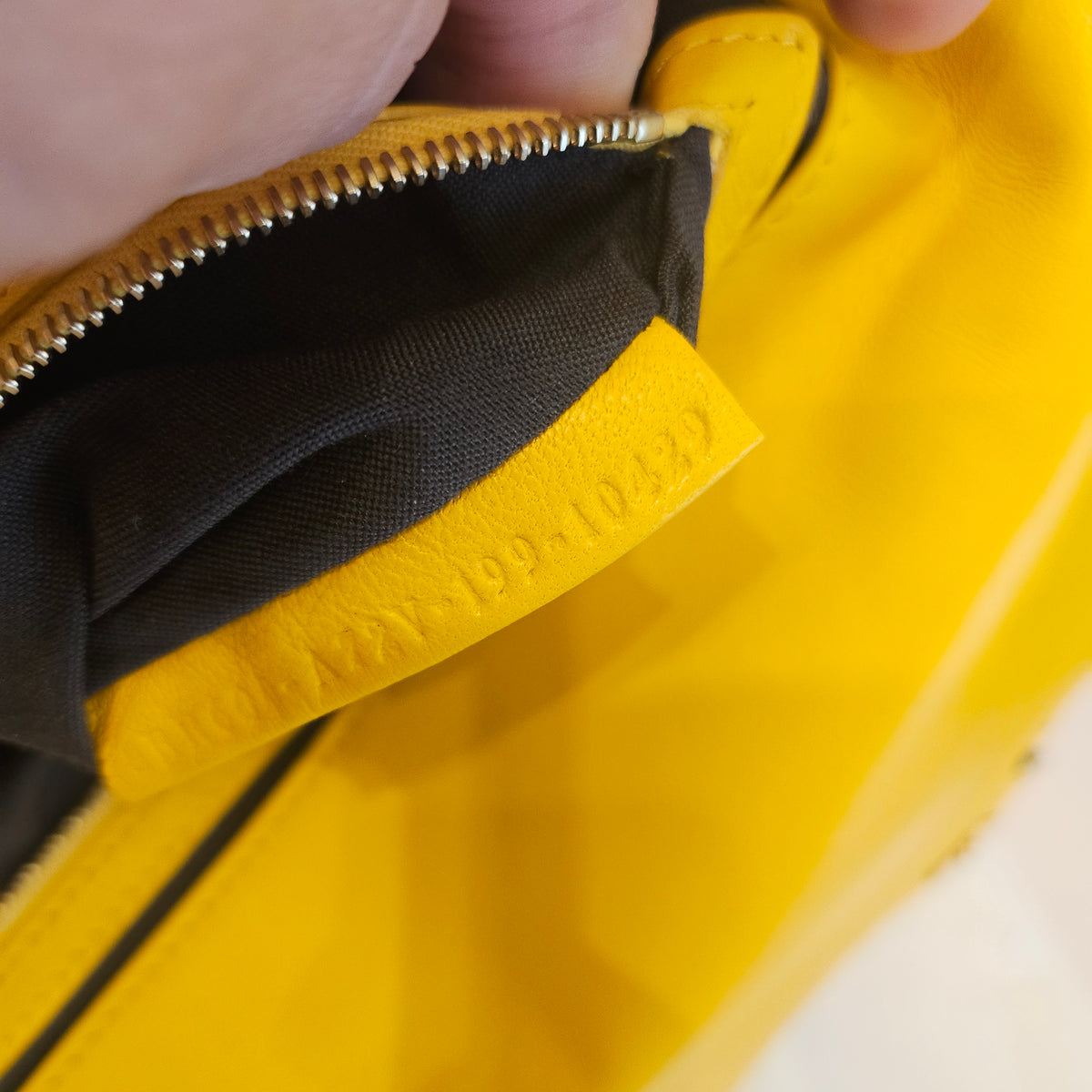 Fendi Yellow Embossed FF Baguette Leather Shoulder & Crossbody Bag | COA Included