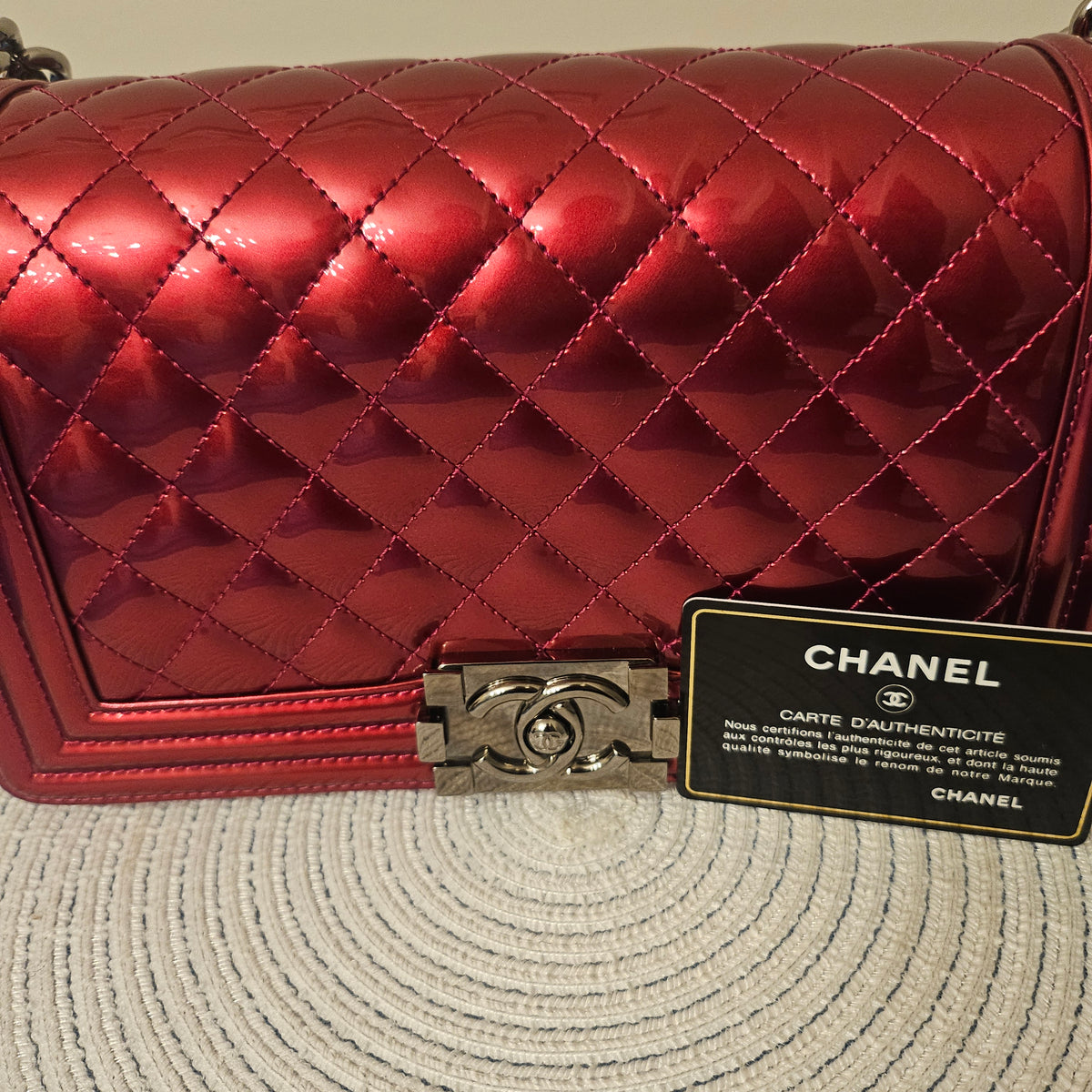 CHANEL Metallic Boy Bag Medium