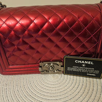 CHANEL Metallic Boy Bag Medium