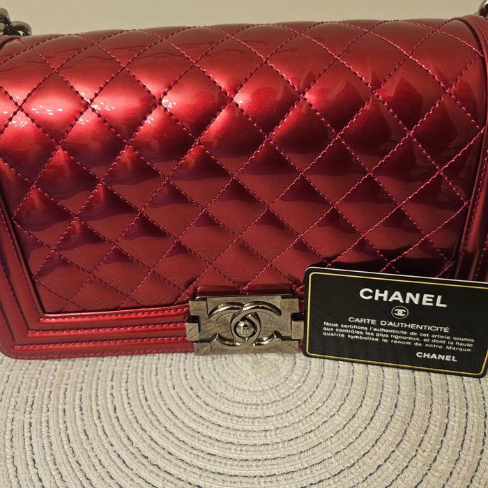 CHANEL Metallic Boy Bag Medium