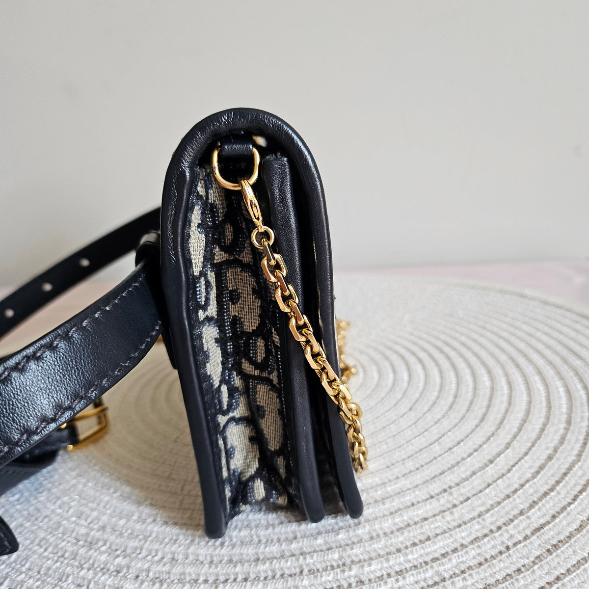 Dior Oblique 30 Montaigne Belt Chain Pouch Bag